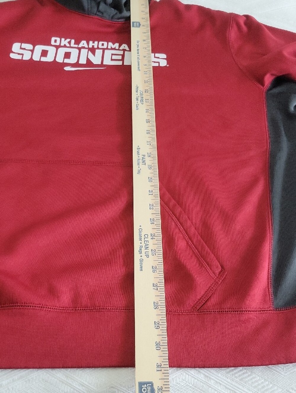 Nike Men's Crimson & Black Crewneck Hoodie with Oklahoma Sooners Logo - Picture 4 of 6